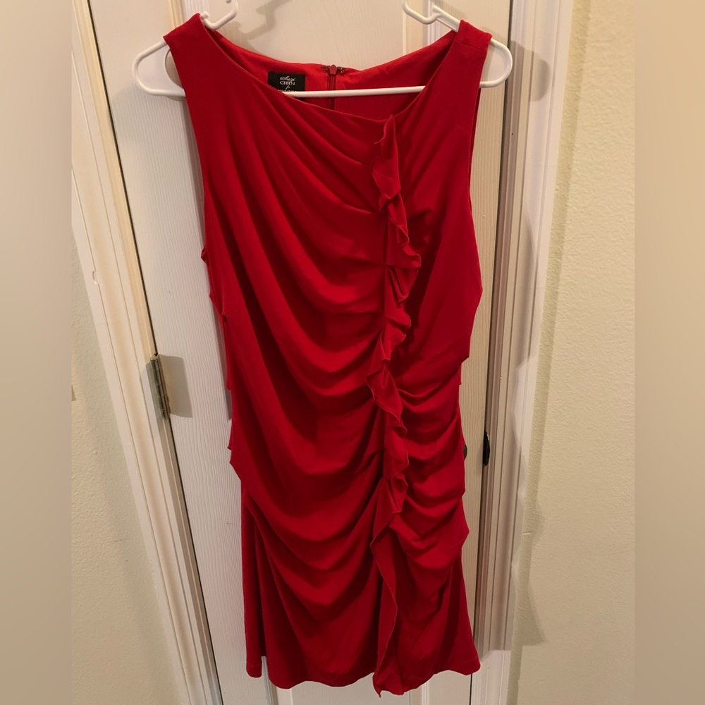 Red maternity dress